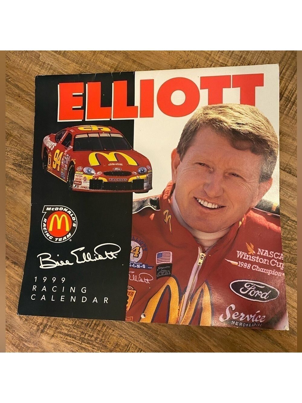 Vintage 1999 Bill Elliott Racing Calendar. Excellent Pre owned condition.
